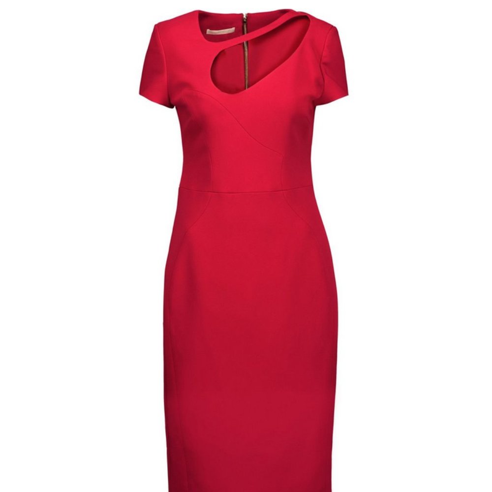 Antonio Berardi Cutout Stretch Crepe Sheath Dress